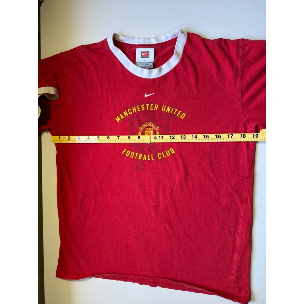 Nike Manchester United Football Club Ringer T Shirt Red Youth Large L 14 16